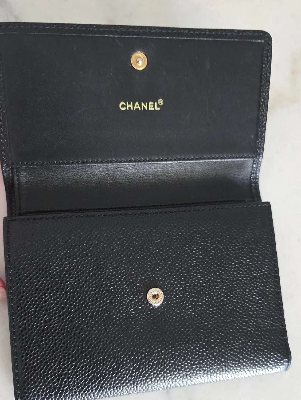 CHANEL Black Quilted Caviar Leather Card Case Wallet - Picture 2 of 11
